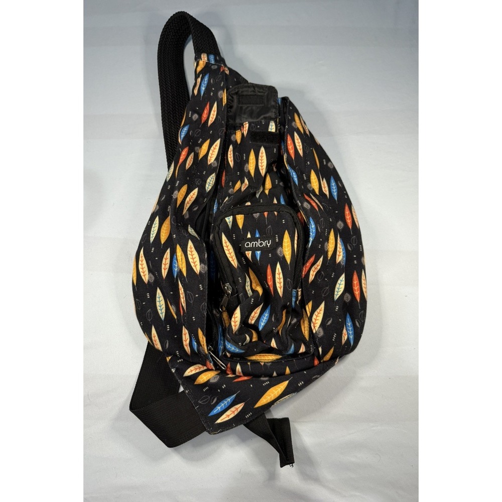 Ambry Rope Sling Bag Natural Cotton Canvas Adjustable Strap Compact Backpack